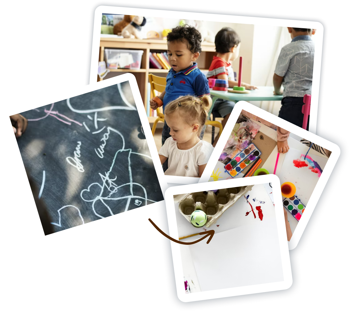 Group of toddlers collaboratively playing with colorful building blocks, developing fine motor skills and creativity at Quokka Kids