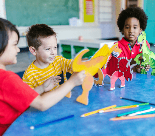 Children at Quokka Kids exploring outdoor dome activities in Beaver Dam, WI.